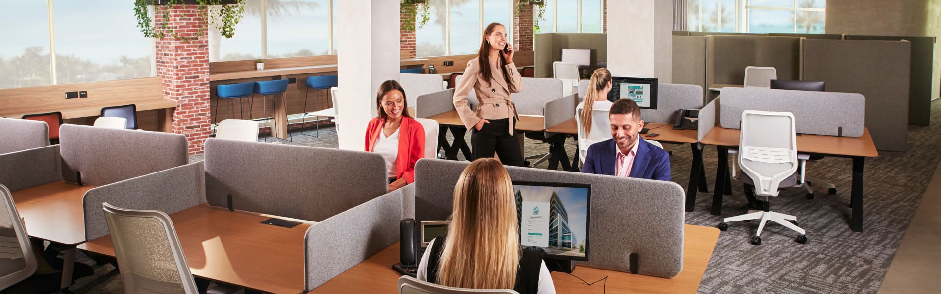 Coworking Workstations in Ras Al Khaimah, inside of Compass coworking centre